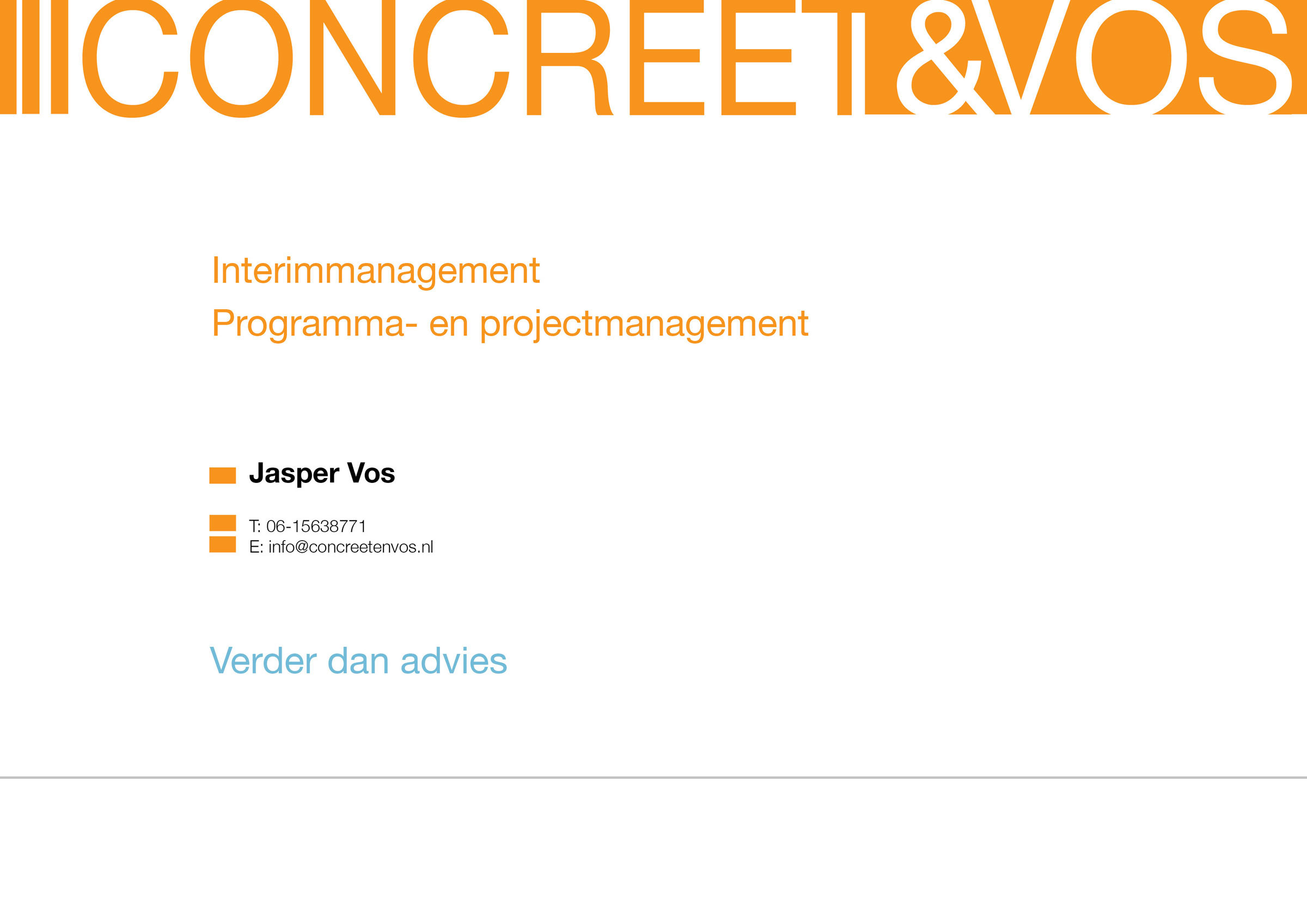 Concreet & Vos - verder dan advies